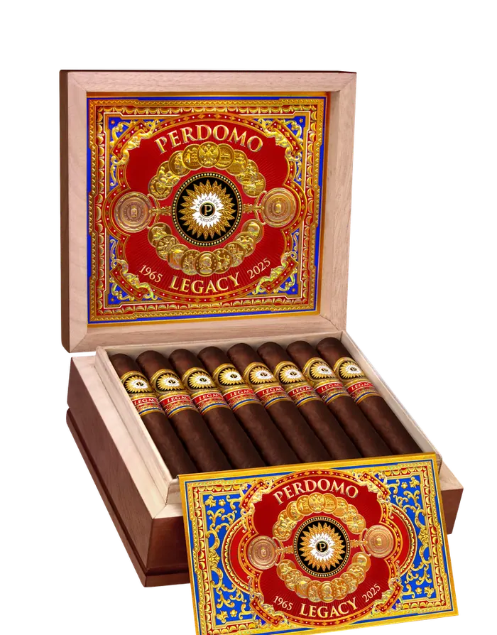Perdomo Legacy open cigar box, red edition
